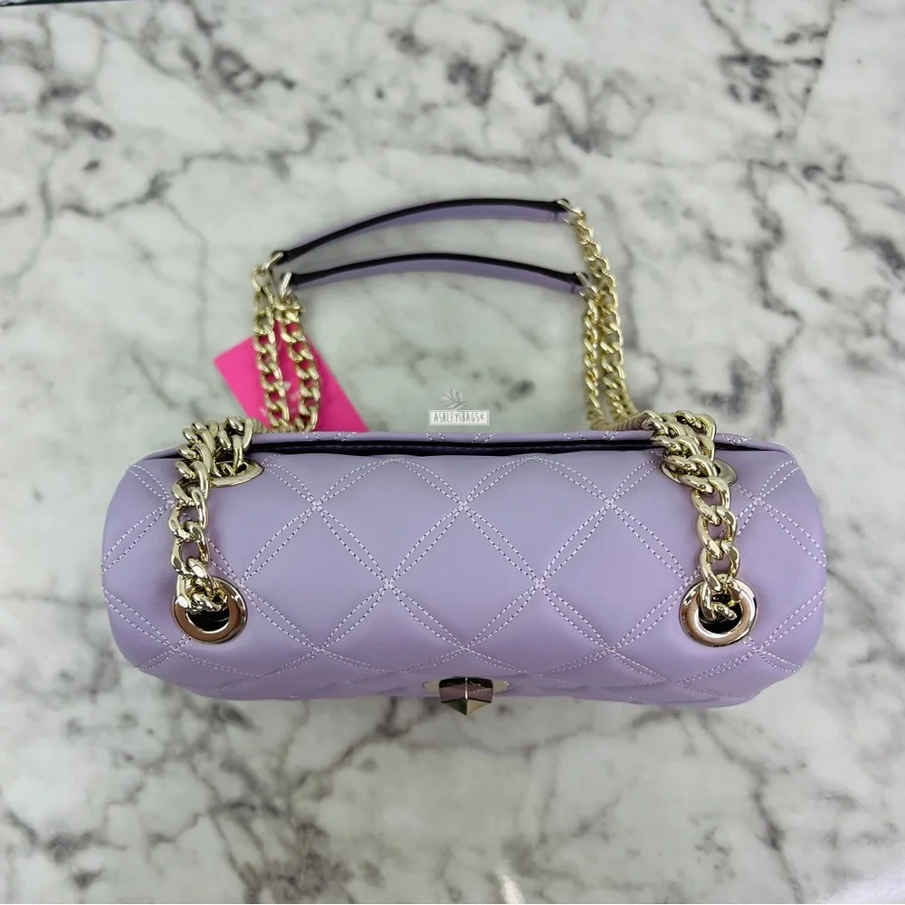Kate Spade Natalia Small Flap Chain Shoulder Bag Crossbody In Lilac Frost